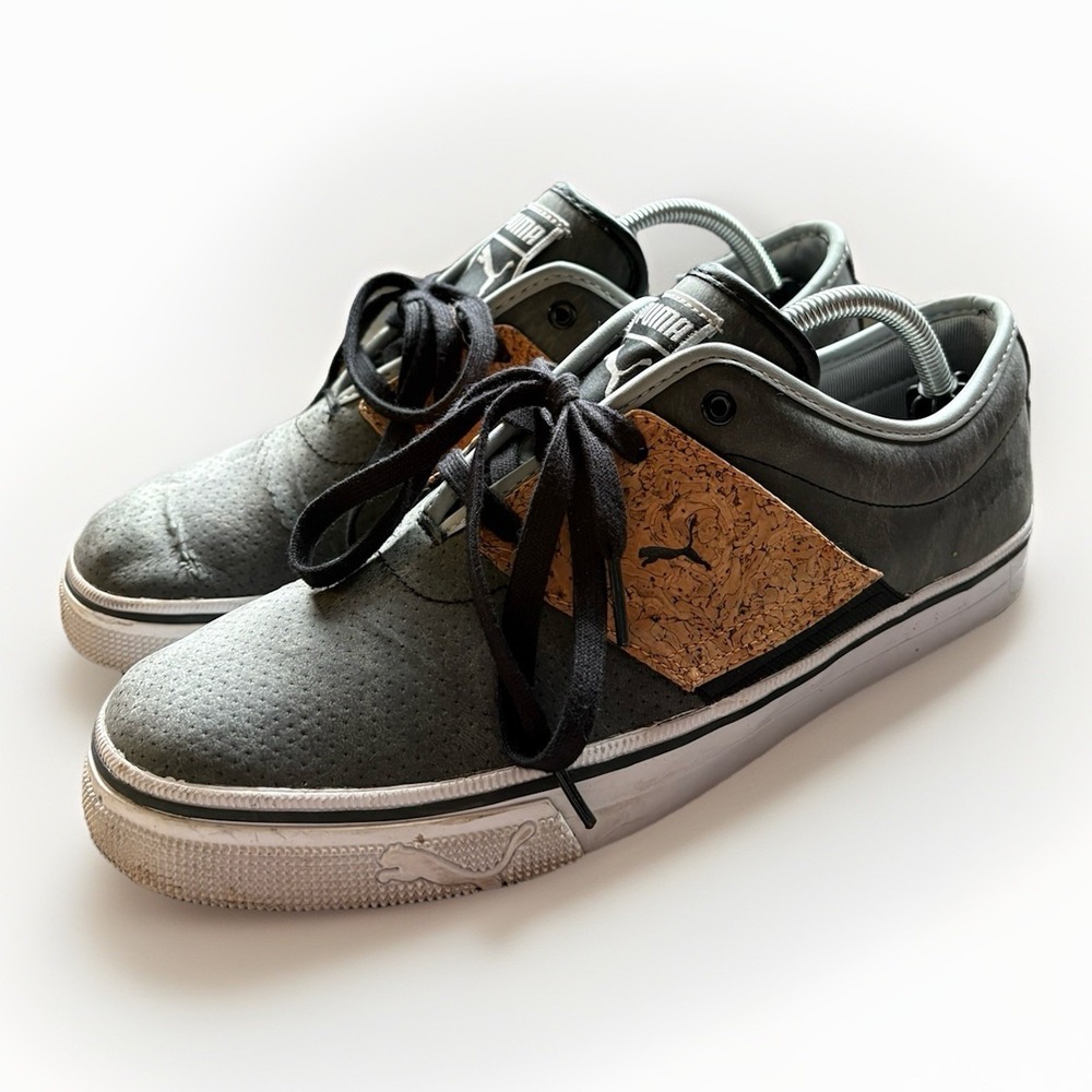 Puma El Ace L Handcraft Mens Shoes Sneakers 357096 01 Size 10 Canvas Cork - Picture 1 of 8